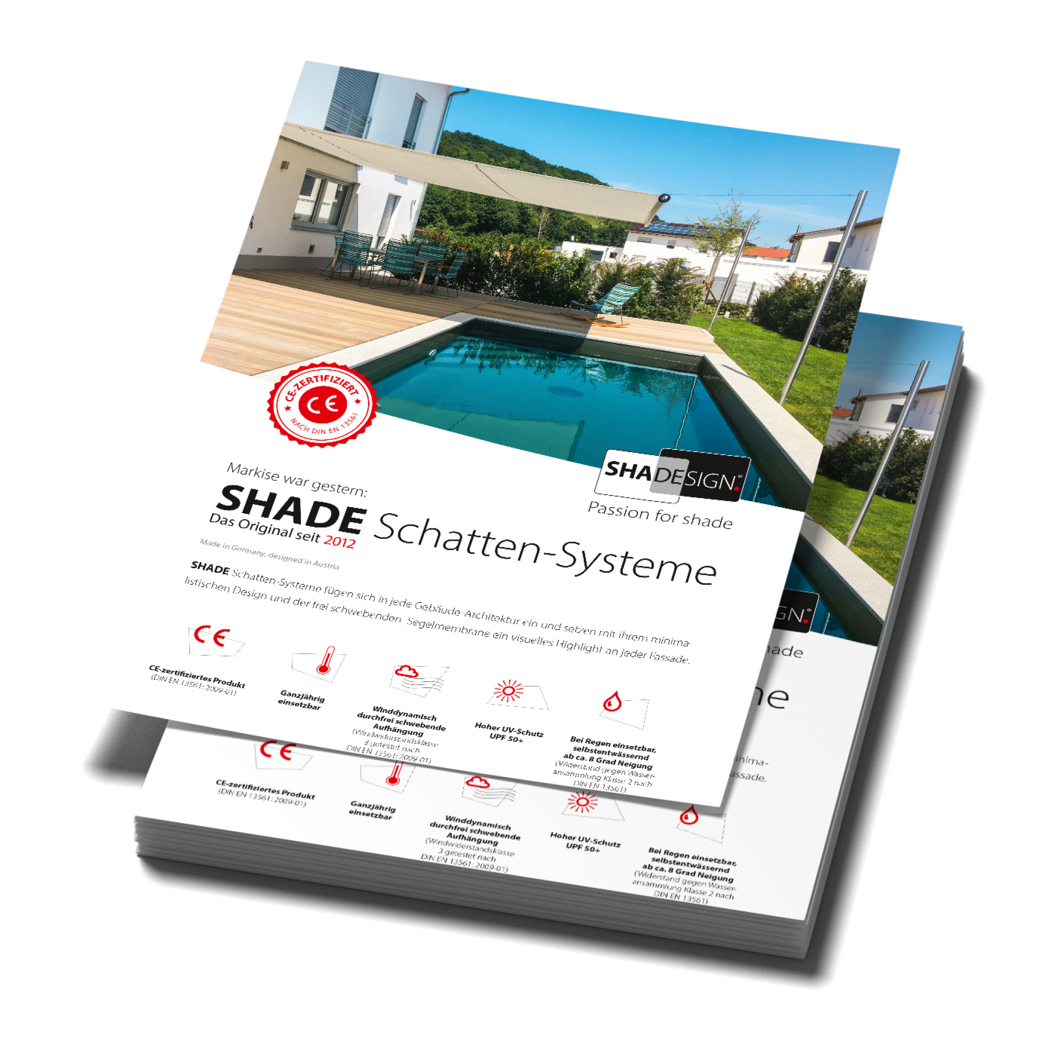 SHADE Schatten-System A5 Informations-Flyer